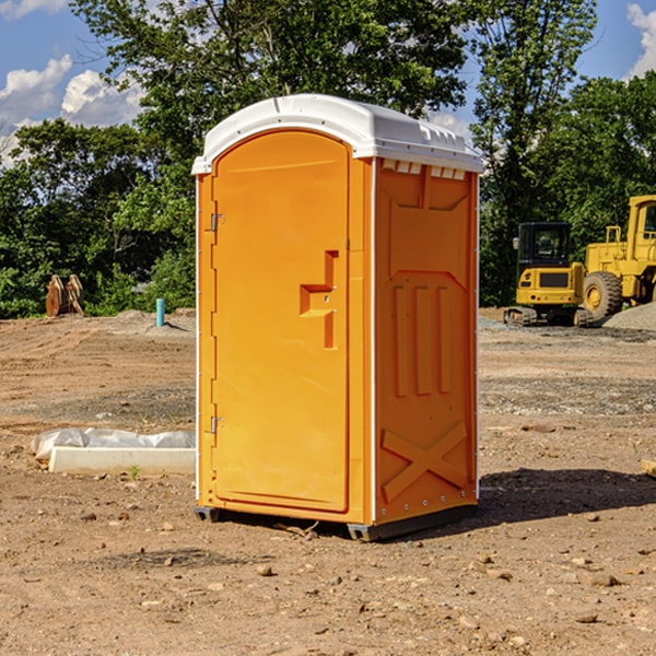 how often are the portable restrooms cleaned and serviced during a rental period in Hemingford NE